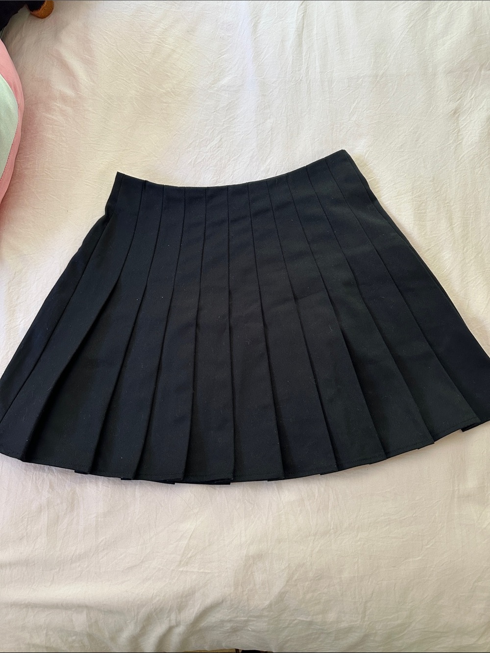Black Pleated Mini Skirt - Women